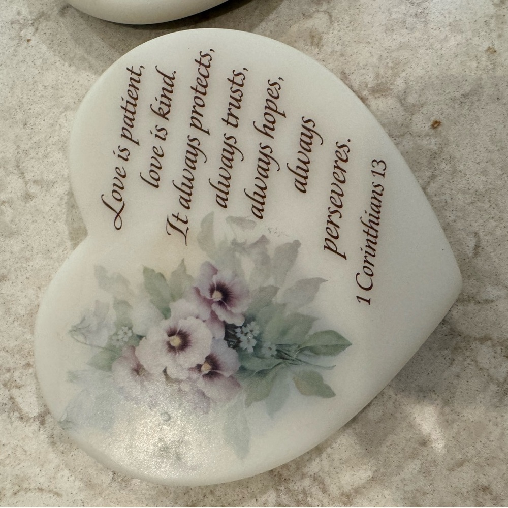 Heart shaped marble table top